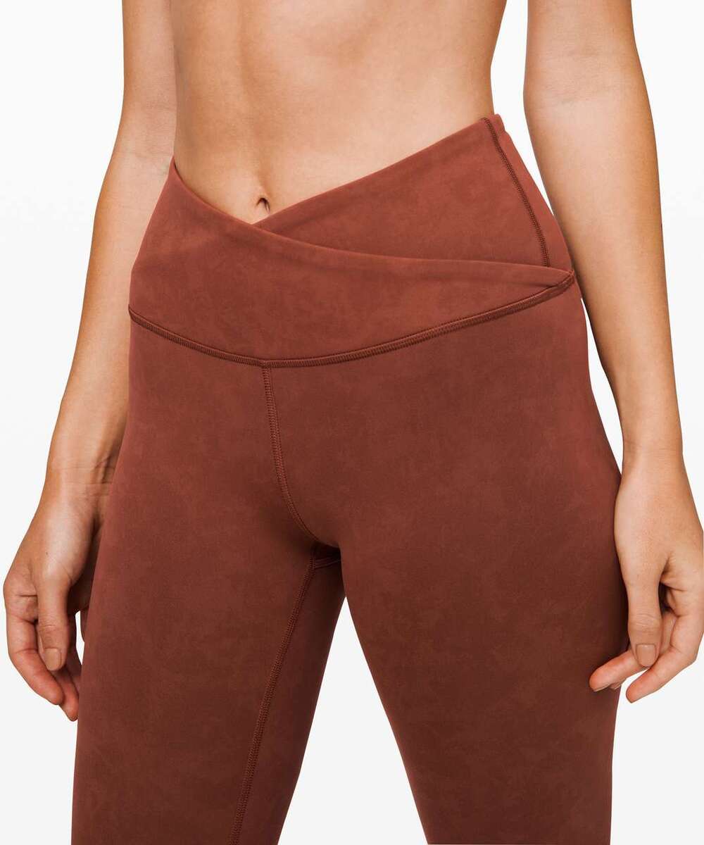 Lululemon Always On High-Rise Tight 28" Nulu Size 2 Maroon EUC